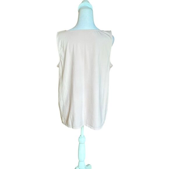 J Jill Pima Stretch Knit Tank Pima Cotton Spandex Blend Womens Large Pale Pink - Picture 3 of 6